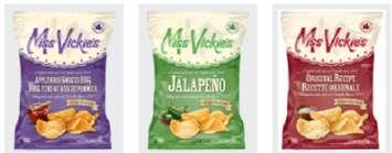 Miss Vickie's brand kettle cooked potato chips recalled due to possibility of glass in bags. Photo courtesy of the Canadian Food Inspection Agency. 