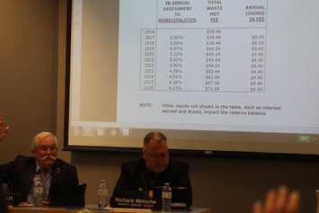 The council for the County of Essex discusses the proposed 2017 budget for the Essex-Windsor Solid Waste Authority at its regular meeting on December 7, 2016. (Photo by Ricardo Veneza)