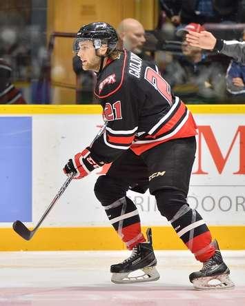 Jonah Gadjovich of the Owen Sound Attack. Photo by Terry Wilson / OHL Images.