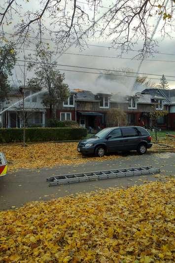 Fire broke out on Argyle Road Nov. 10 <Photo from Windsor Fire Twitter>