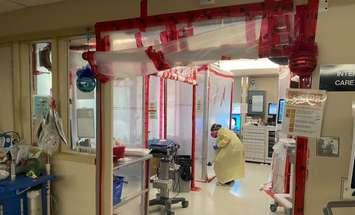 (Photo of a COVID ward courtesy of Erie Shores Healthcare)