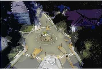Rendering of the proposed Sandwich Roundabout, provided by Windsor City Council. 