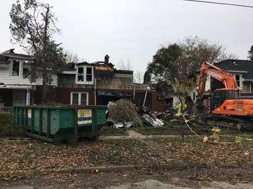Damage from a row house fire in Walkerville Nov 10 is now estimated at up to $1.8 million. Nov 12, 2018. (Photo by Paul Pedro)