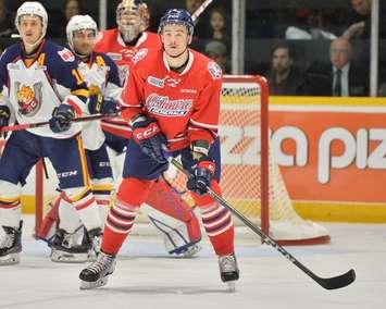 Windsor Spitfires defenceman Sean Allen, with the Oshawa Generals. Photo courtesy Terry Wilson/OHL Images.