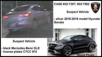 Vehicles connected to home invasion, provided by Windsor Police. 