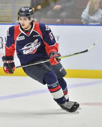 Chris Playfair of the Windsor Spitfires. (Photo courtesy of Terry Wilson via OHL Images)
