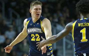 Wally Ellenson as a member of Marquette University's men's basketball team, 2015-16. (Photo courtesy the Windsor Express)