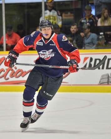Will Cuylle of the Windsor Spitfires. (Photo by Terry Wilson via OHL Images)