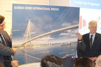 The Gordie Howe International Bridge will be a cable-stayed bridge. (Photo by Adelle Loiselle)