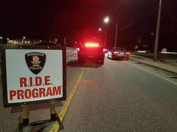 Windsor Police conduct a RIDE program February 16-17, 2018. Photo courtesy of Windsor Police Service/Twitter.