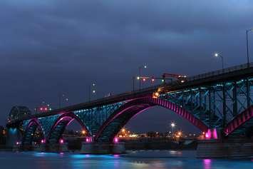 A photo of the Peace Bridge between Fort Erie and Buffalo courtesy of © Can Stock Photo / frenchtoast