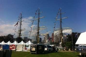 A tall ship docks in front of Dieppe Park in Windsor, August 29, 2013.