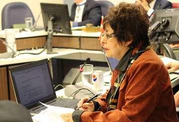 Amherstburg Town Councillor Diane Pouget, February 3, 2014. (Photo by Mike Vlasveld)