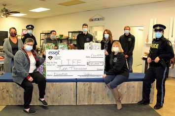 Essex OPP Community Policing Committee make $10K donation to Living in Friendship and Equality Program. November 21, 2020. (Photo courtesy of Essex OPP)