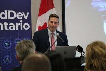 Marco Mendicino, parliamentary secretary to the Minister of Infrastructure and Communities, speaks at  the Institute for Border Logistics Security in Windsor on September 6, 2019. Photo courtesy City of Windsor.