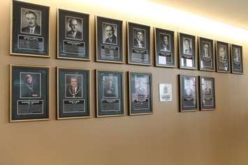 Portraits of all Windsor mayors are on permanent display at New Windsor City Hall, May 26, 2018. Photo by Mark Brown/Blackburn News.