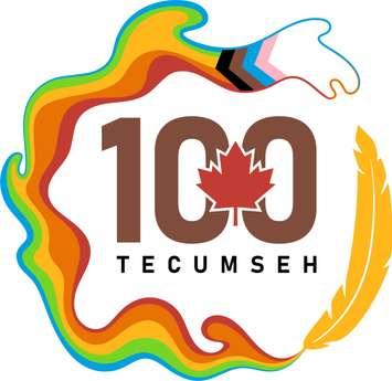 Tecumseh's 100th Birthday logo. Image courtesy Town of Tecumseh.