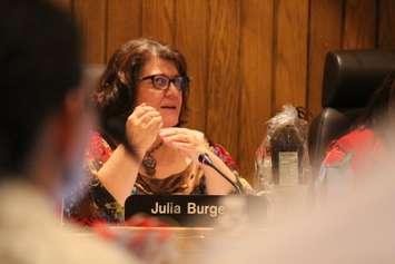 GECDSB Trustee Julia Burgess at the December 10, 2014 meeting. (Photo by Ricardo Veneza)