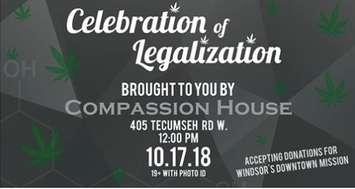 There are a couple of local events on Wednesday to celebrate the legalization of cannabis. Oct 17, 2018. (Photo courtesy of Compassion House)