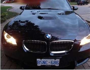 Lasalle police say a black 2008 BMW was stolen while being test driven. July 12, 2018.  (Photo courtesy of Lasalle Police)