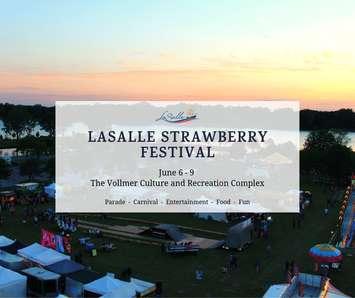 The 2019 LaSalle Strawberry Festival is moving. May 23, 2019. (Photo courtesy of Town of Lasalle)