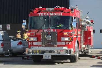 Tecumseh Fire and Rescue ladder truck. Photo by Mark Brown/Blackburn News.