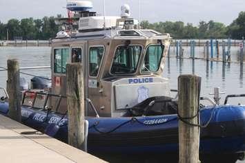 The marine unit for Windsor Police and the Windsor Port Authority is seen at the Lakeview Park Marina on July 12, 2019. Blackburn News file photo.