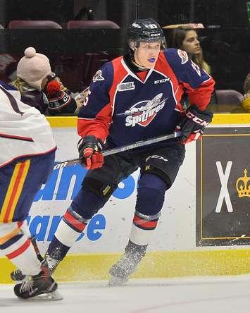 Kyle McDonald of the Windsor Spitfires. Photo by Terry Wilson / OHL Images.