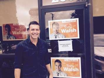 Chatham-Kent Leamington NDP candidate Tony Walsh opened his Chatham campaign office Aug 27, 2015. (Photo by Simon Crouch) 