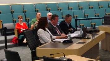 Gordon Orr of Tourism Windsor Essex Pelee Island (centre) presents the agency's 2016 report to Essex County Council in Essex on May 17, 2017 (Photo by Mark Brown/Blackburn News)