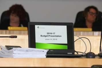 The Windsor-Essex Catholic District School Board receives the final draft budget presentation at its regular meeting on June 14, 2016. (Photo by Ricardo Veneza)