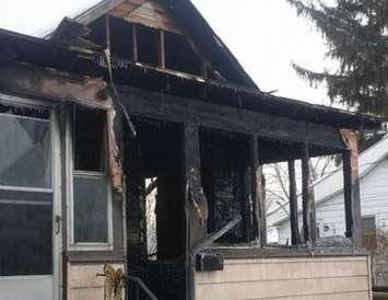 A home on Mill St. in Leamington after a fire on December 26, 2017.  (Photo courtesy of Tanisha Johnson)