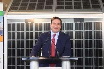 Minister of Public Safety Marco Mendicino  at Green Sun Rising Inc. in Windsor, April 11, 2022. (Photo by Maureen Revait) 