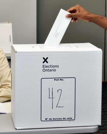 Ballot box. (Photo courtesy of Elections Ontario)