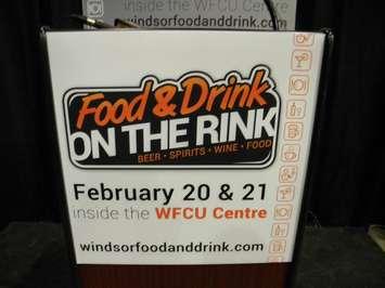 Food And Drink On The Rink sign. (photo by Lynette Tabor)