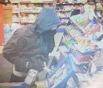 Windsor police release photo of man wanted in armed robbery, December 12, 2017. 