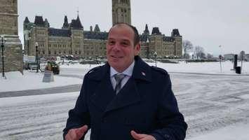 Essex MP Chris Lewis on Parliament Hill in Ottawa in this undated photo. Photo from Chris Lewis MP/Facebook.