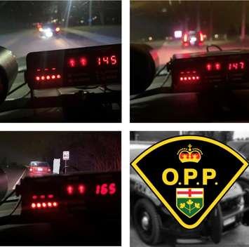 Photos of radar devices during three traffic stops in Essex County over the weekend of January 21 and 22, 2023. Images provided by Ontario Provincial Police.