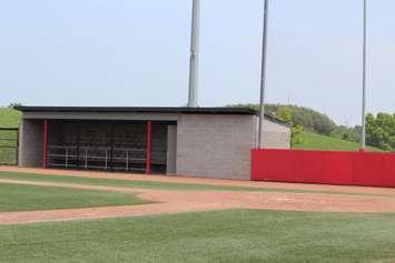 The baseball diamond at the Libro Credit Union Centre in Amherstburg. (Photo by Adelle Loiselle.)