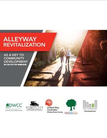 The United Way/Centraide Windsor-Essex County is touting the revitalization of alleys as key to developing Windsor neighbourhoods. Mar 21, 2019. (Photo courtesy of UWay)