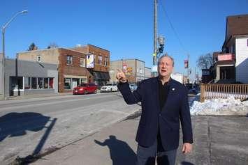 Wyandotte Town Centre BIA Chair Larry Horwitz, February 2, 2023. (Photo by Maureen Revait) 