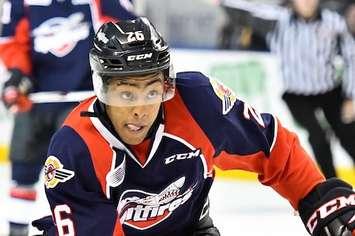 Cole Purboo of the Windsor Spitfires. (Photo courtesy of Aaron Bell via OHL Images)