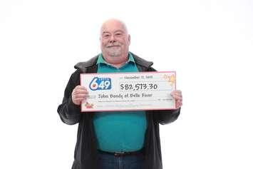 John Bondy won $82,500 from the November 11 LOTTO 6/49 draw. (Photo courtesy OLG)