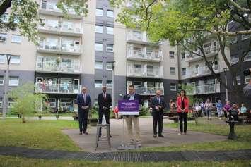 The federal government announces its support of the $170M of renovations to Windsor-Essex's community housing stock, August 4, 2022. (Photo by Maureen Revait) 