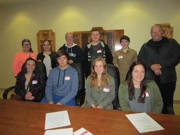 A photo of the Leamington Mayor's Youth Advisory Council meeting on October 8, 2014. (Photo courtesy Brenda Fischer)
