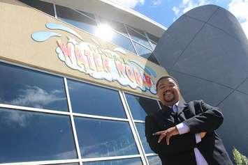 Pastor Paul Riley announces the opening of a youth centre at Windsor's Water World, June 28, 2016. (Photo by Jason Viau)
