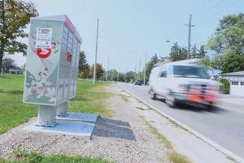 BlackburnNews.com file photo of a Canada Post community mailbox on Riverside Dr. in Windsor. (Photo by Jason Viau)