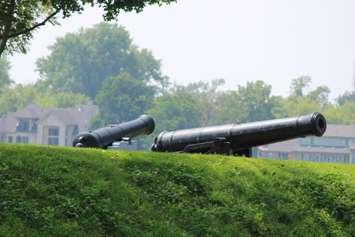 Canons at Fort Malden in Amherstburg.  (Photo by Adelle Loiselle.)
