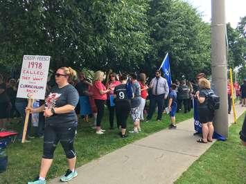 Public school teacher unions in the Windsor area have been told there will be cuts over the next 4 years because of larger class sizes. June 18, 2019. (Photo by Paul Pedro)