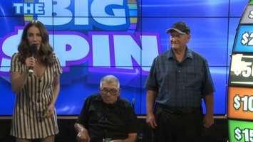 John Paul Marentette of Windsor won The Big Spin Instant game. (Photo from video courtesy of Ontario Lottery and Gaming Corporation)